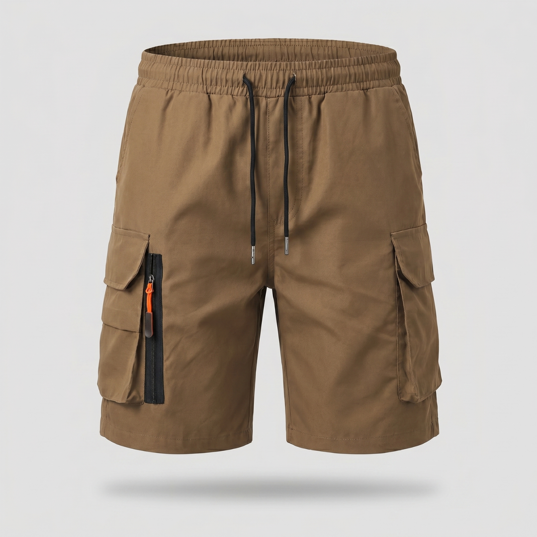 Men’s Lightweight Cargo Shorts with Zip Pockets – Outdoor Hiking Fit