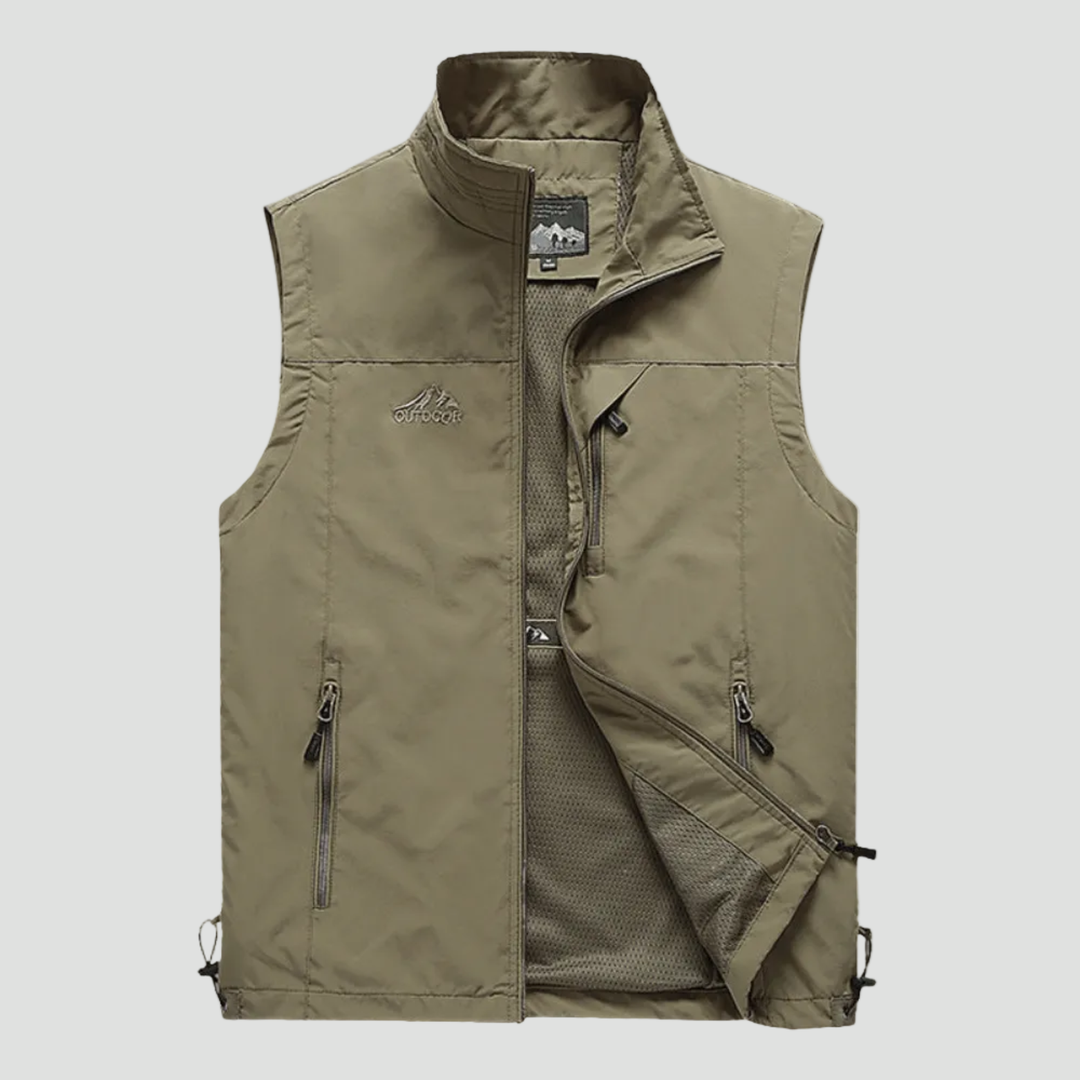 Lightweight Breathable Hiking Vest – Multi-Pocket Outdoor Layer