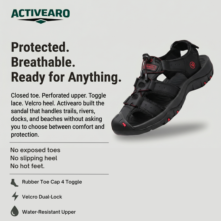 Water Resistant Outdoor Hiking Sandals – Lightweight Grip Support