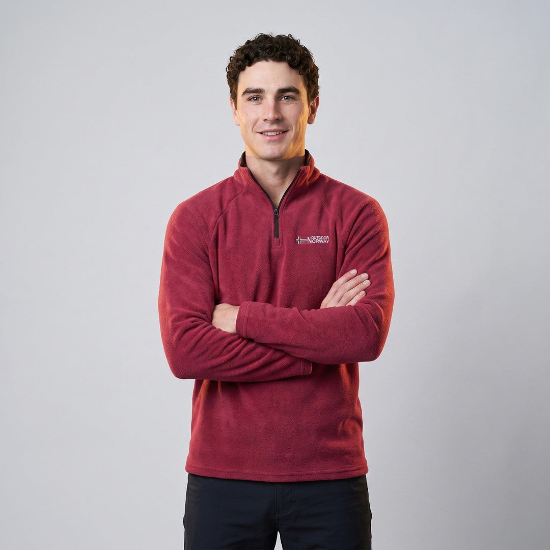 Men’s Quarter-Zip Fleece Pullover – Lightweight Outdoor Fleece Jumper for Hiking & Camping