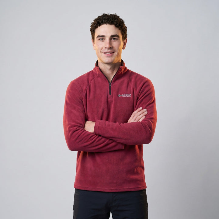 Men’s Quarter-Zip Fleece Pullover – Lightweight Outdoor Fleece Jumper for Hiking & Camping