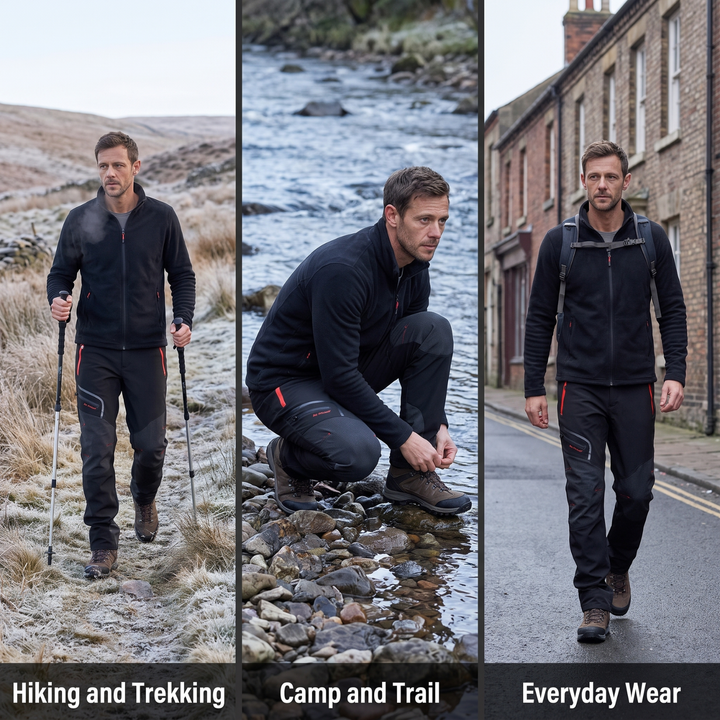 Mens Insulated Hiking Pants with Reinforced Knees for Hunting and Hiking