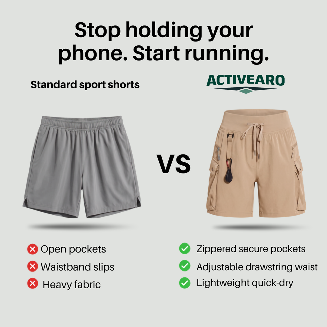 Women's Running and Hiking Shorts with Zippered Pockets – Quick-Dry Lightweight