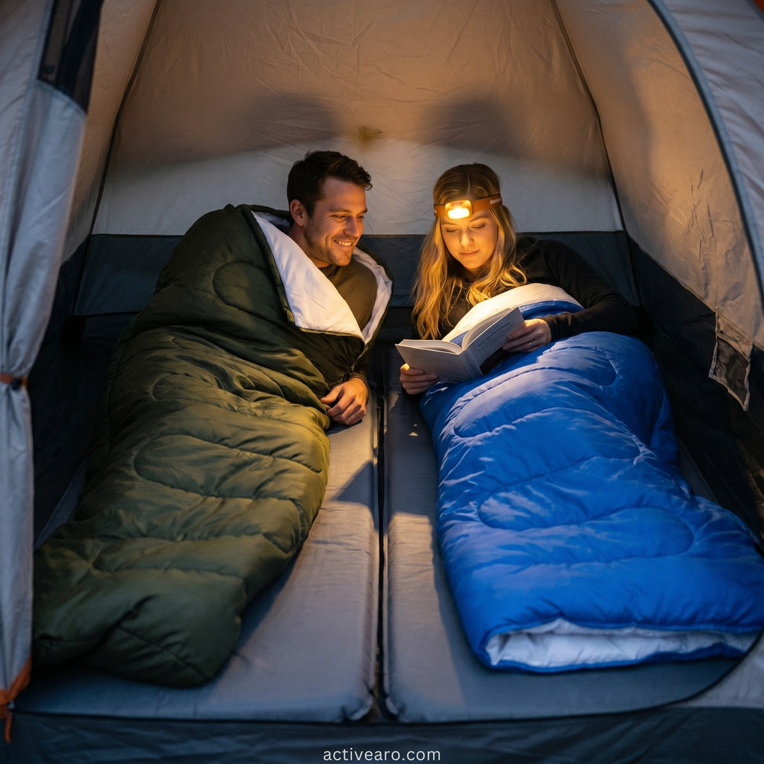 Camping Sleeping Bag 50°F to 77°F – Lightweight 3-Season Pack for Backpacking