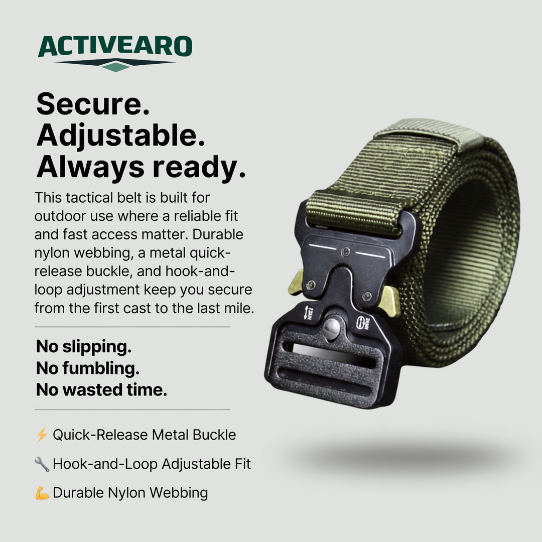 Adjustable Quick Release Tactical Belt – Durable Outdoor Support