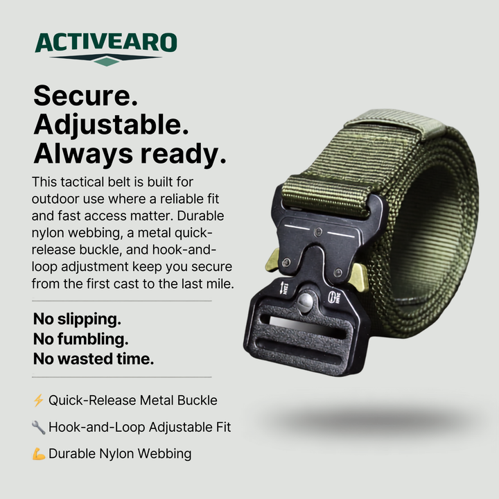 Adjustable Quick Release Tactical Belt – Durable Outdoor Support