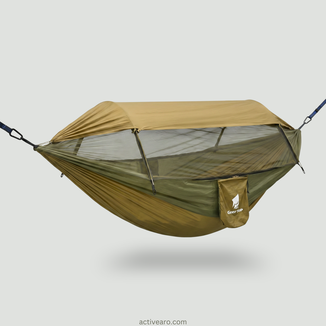 3in1 Camping Hammock with Mosquito Net and Sun Shelter, 440lb Nylon Double Hammock