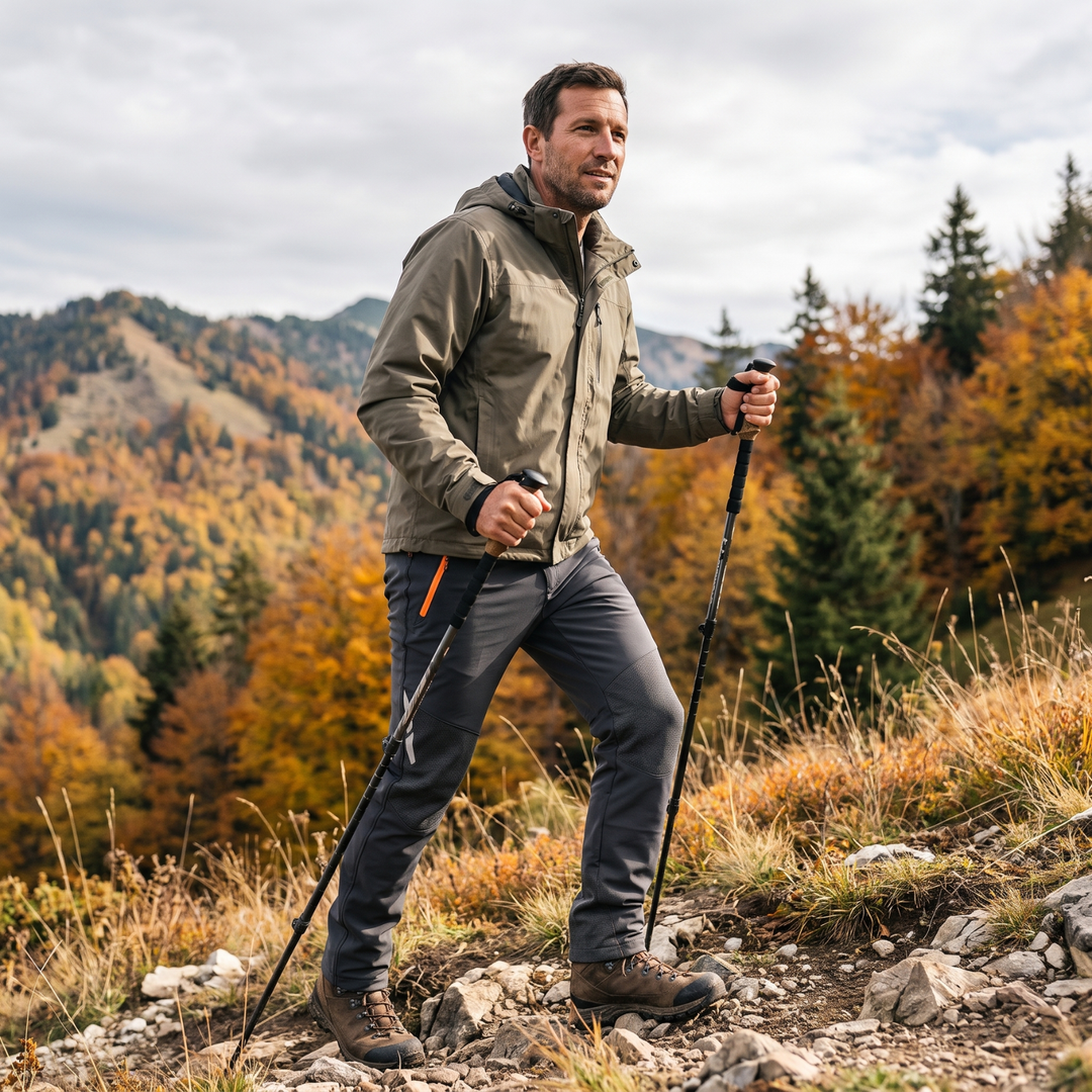 Men's Water-Resistant Softshell Hiking Pants – Fleece-Lined