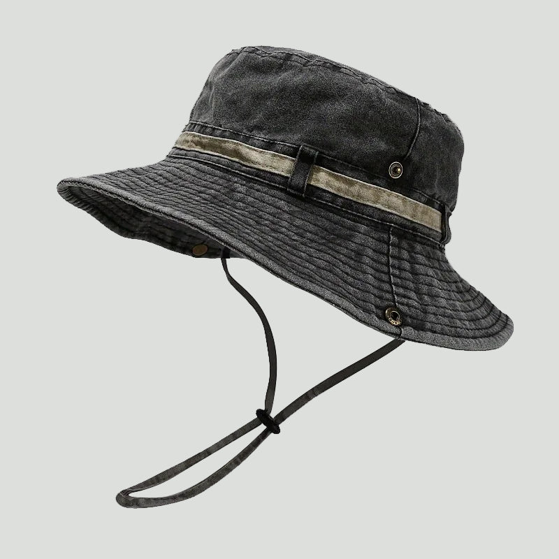 Cotton Boonie Hat – Packable Outdoor Sun Hat with Chin Strap