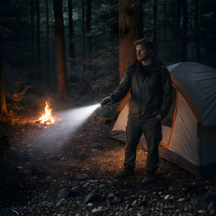 Portable Zoom Flashlight with Focusable Beam – Compact & Rechargeable