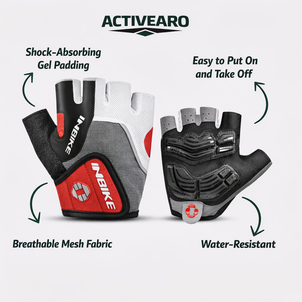 Breathable Cycling Gloves – Gel Padding with Reflective Trim