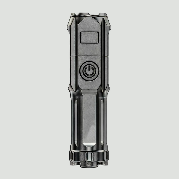 Portable Zoom Flashlight with Focusable Beam – Compact & Rechargeable