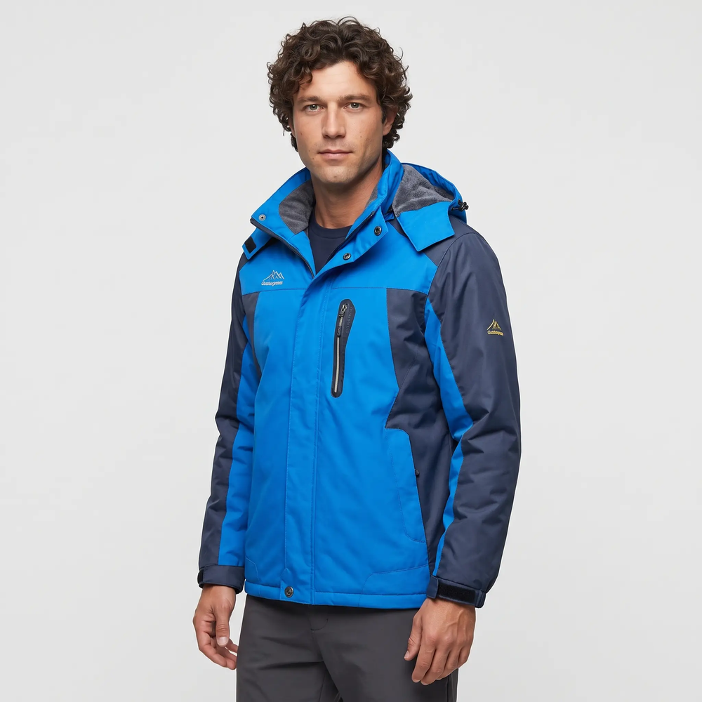 Ocean Blue men's winter jacket, three-quarter view
