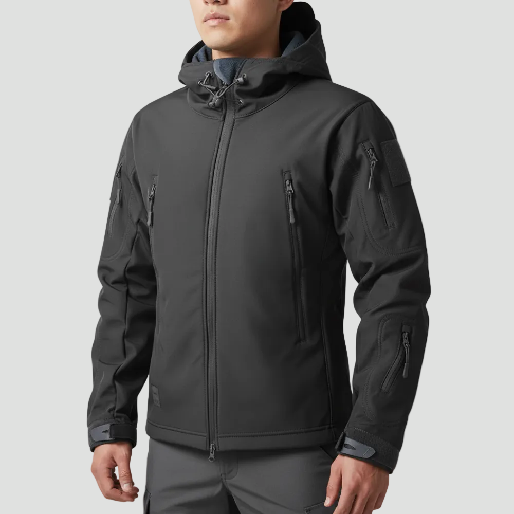 Men’s Softshell Hiking Jacket – Wind-Resistant Fleece-Lined Layer