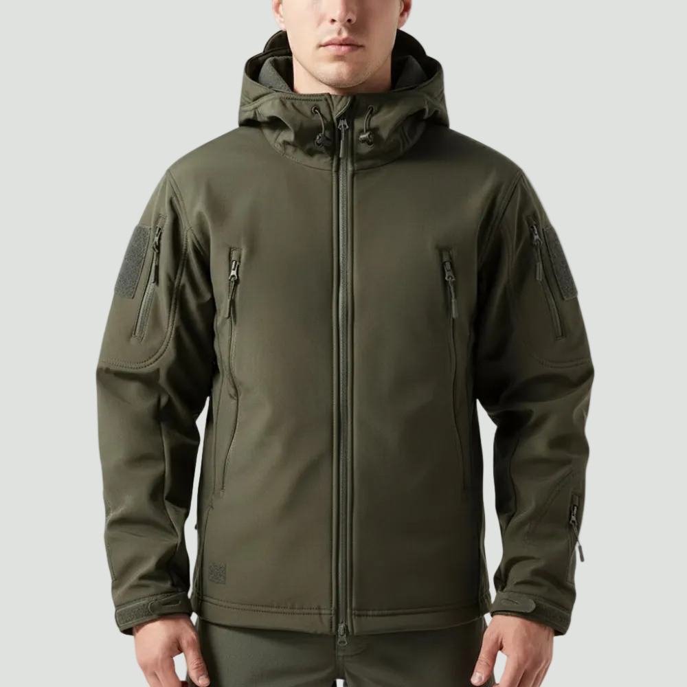 Waterproof Softshell Outdoor Jacket – Hooded Protection for All Conditions