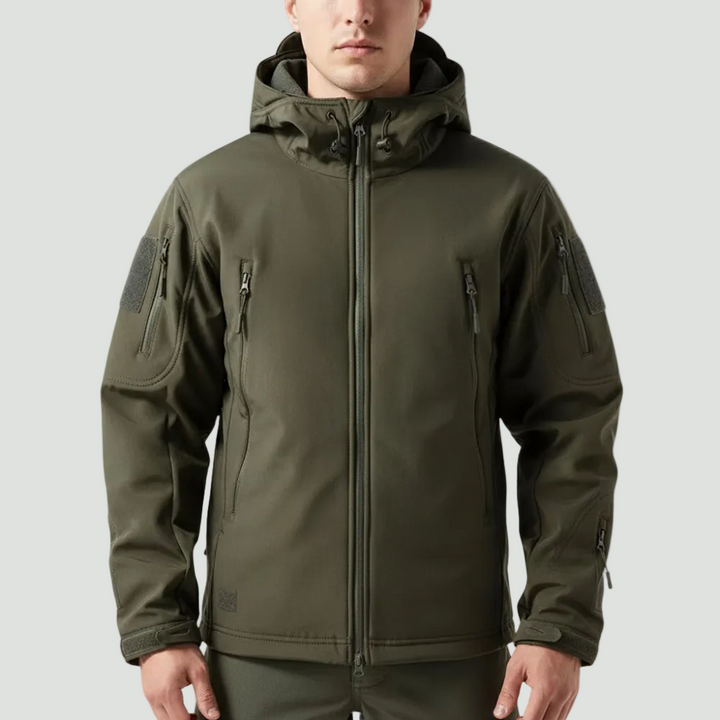 Waterproof Softshell Outdoor Jacket – Hooded Protection for All Conditions