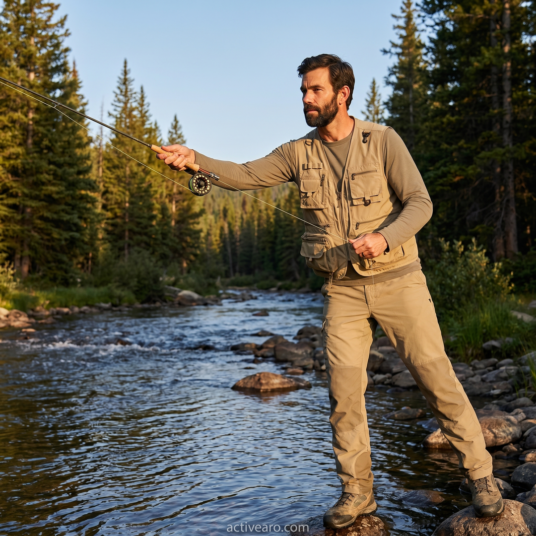 Men’s Multi-Pocket Outdoor Vest – Quick-Dry Mesh for Active Use