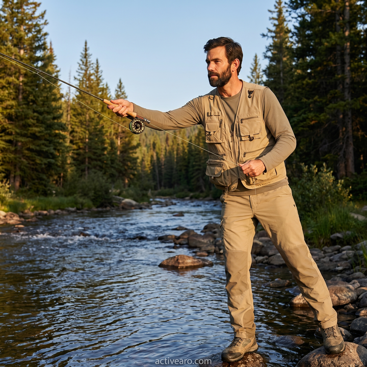 Men’s Multi-Pocket Outdoor Vest – Quick-Dry Mesh for Active Use