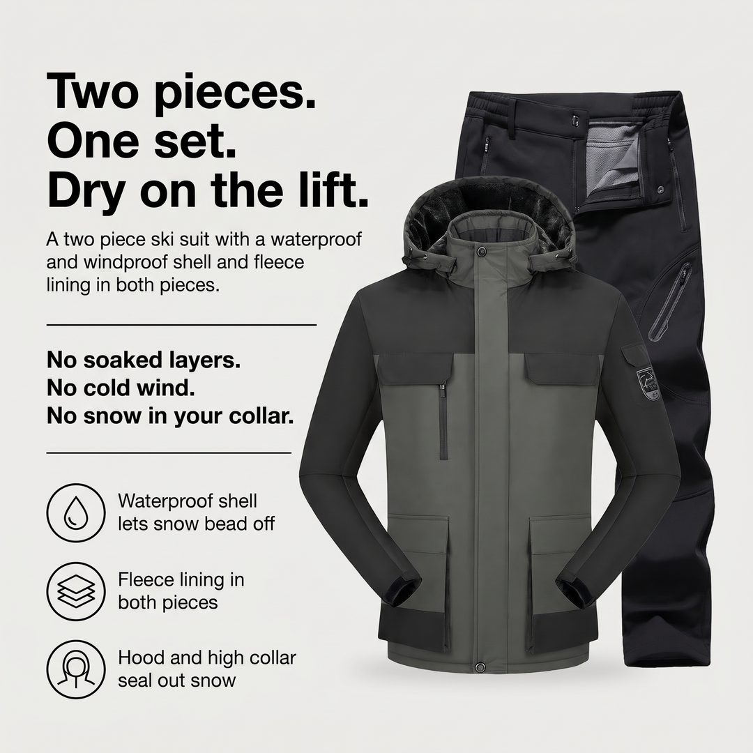 Men's ski suit benefits