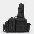 Fishing Sling Bag - Tactical Sling Bag with Rod Holder - Tackle Bag