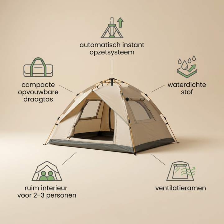 2-Person Pop-Up Camping Tent – Instant Setup Shelter for Hiking and Outdoor Use