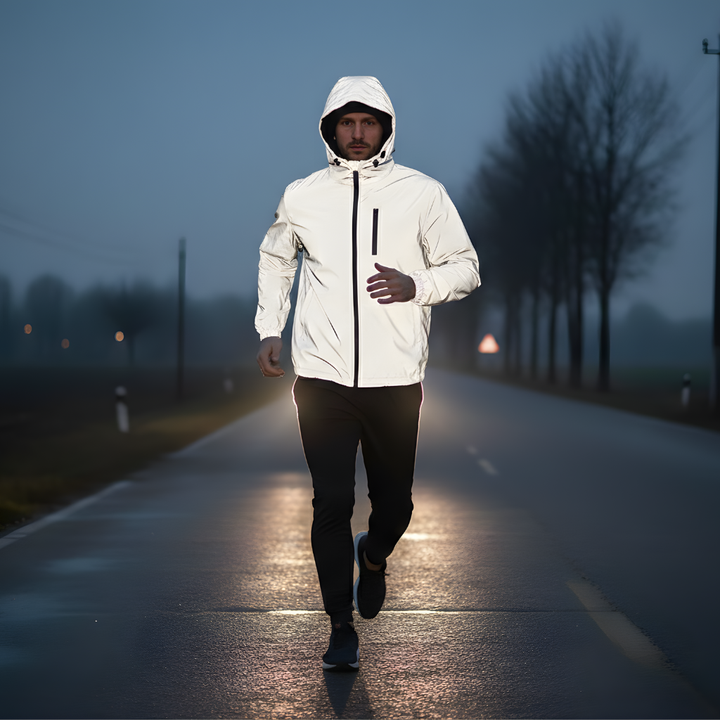 Waterproof Reflective Running & Hiking Jacket – Lightweight Outdoor Protection