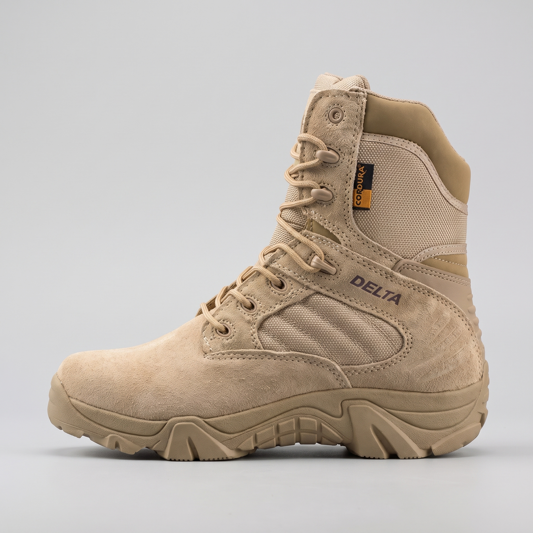 Tactical hiking boot - Khaki - outer side profile