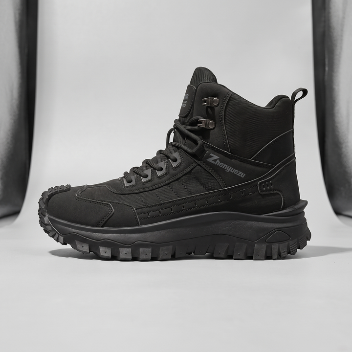 Men's hiking boot - Black - outer side profile