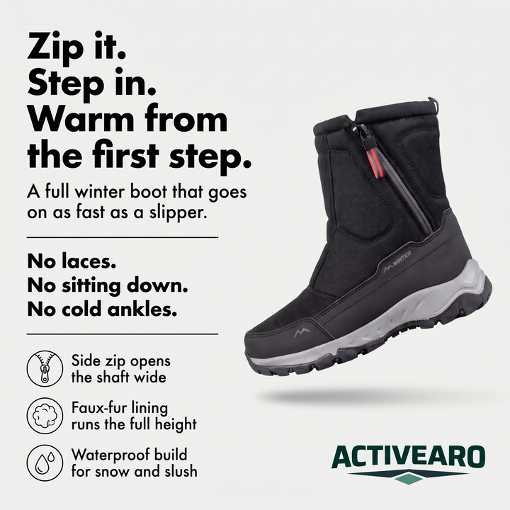 How it works: side zip, faux-fur lining and waterproof build