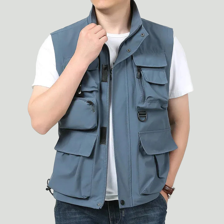 Men’s Lightweight Workwear Vest – Multi-Pocket Utility for Outdoor Use
