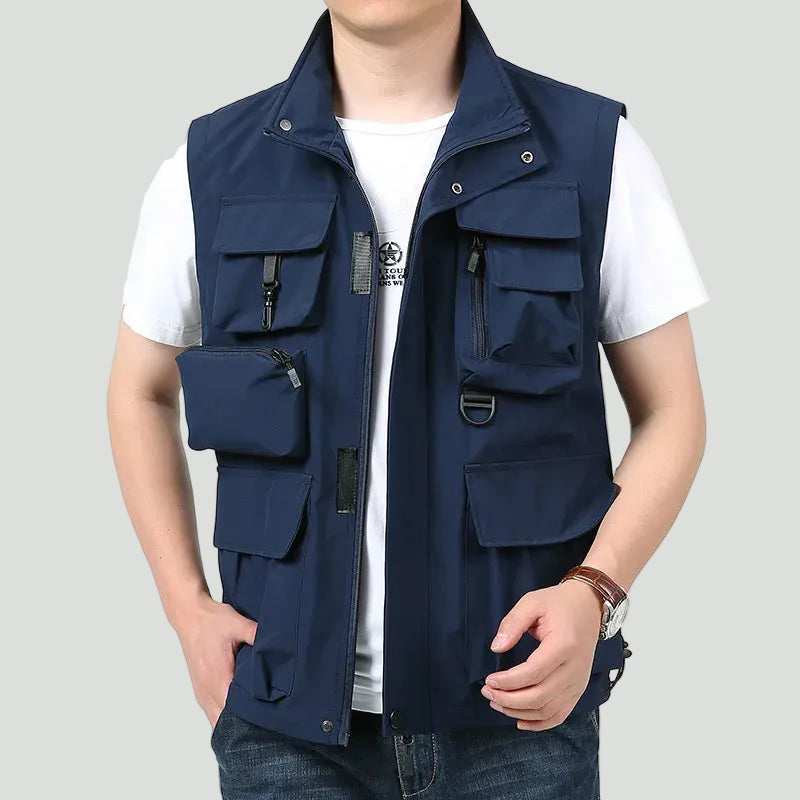 Men’s Lightweight Workwear Vest – Multi-Pocket Utility for Outdoor Use
