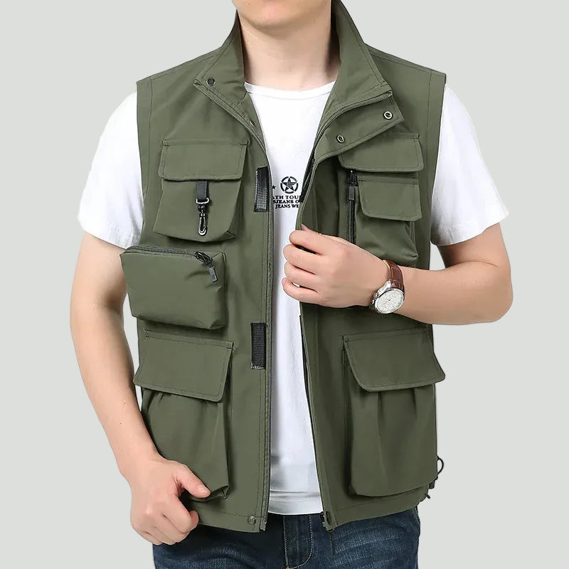 Men’s Lightweight Workwear Vest – Multi-Pocket Utility for Outdoor Use