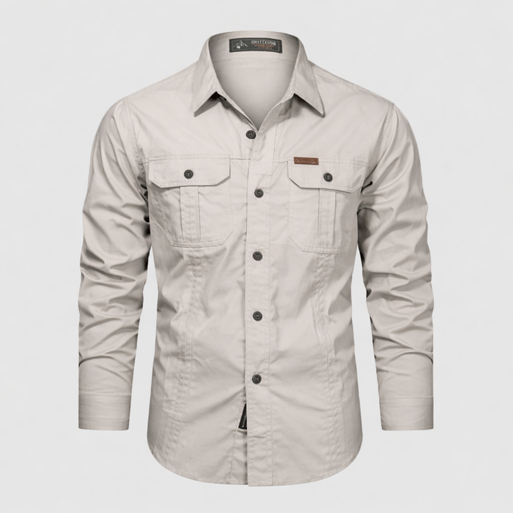 Lightweight Long-Sleeve Outdoor Shirt – Durable Cotton-Blend for Active Use