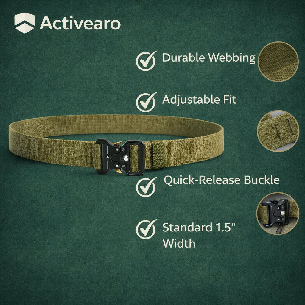 Adjustable Quick Release Tactical Belt – Durable Outdoor Support