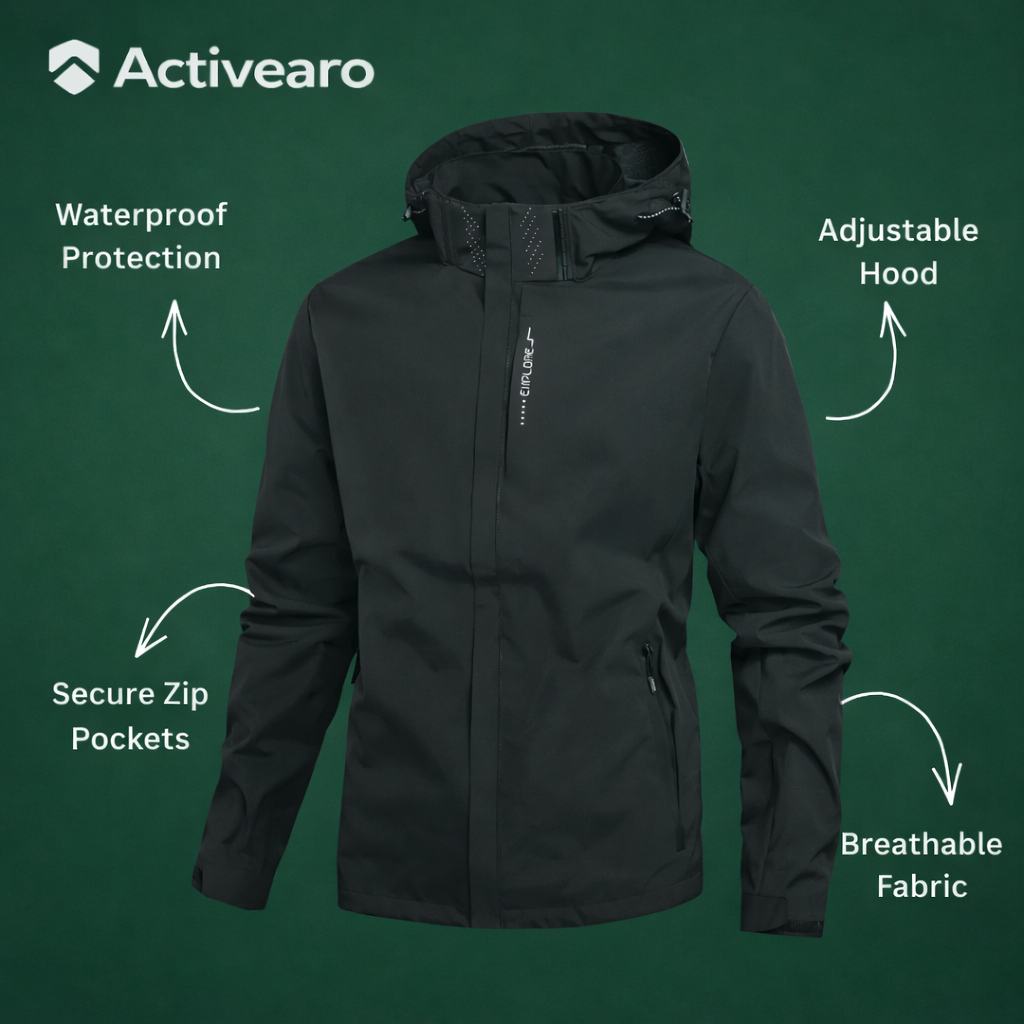 Waterproof Windproof Outdoor Jacket – Lightweight Unisex Layer
