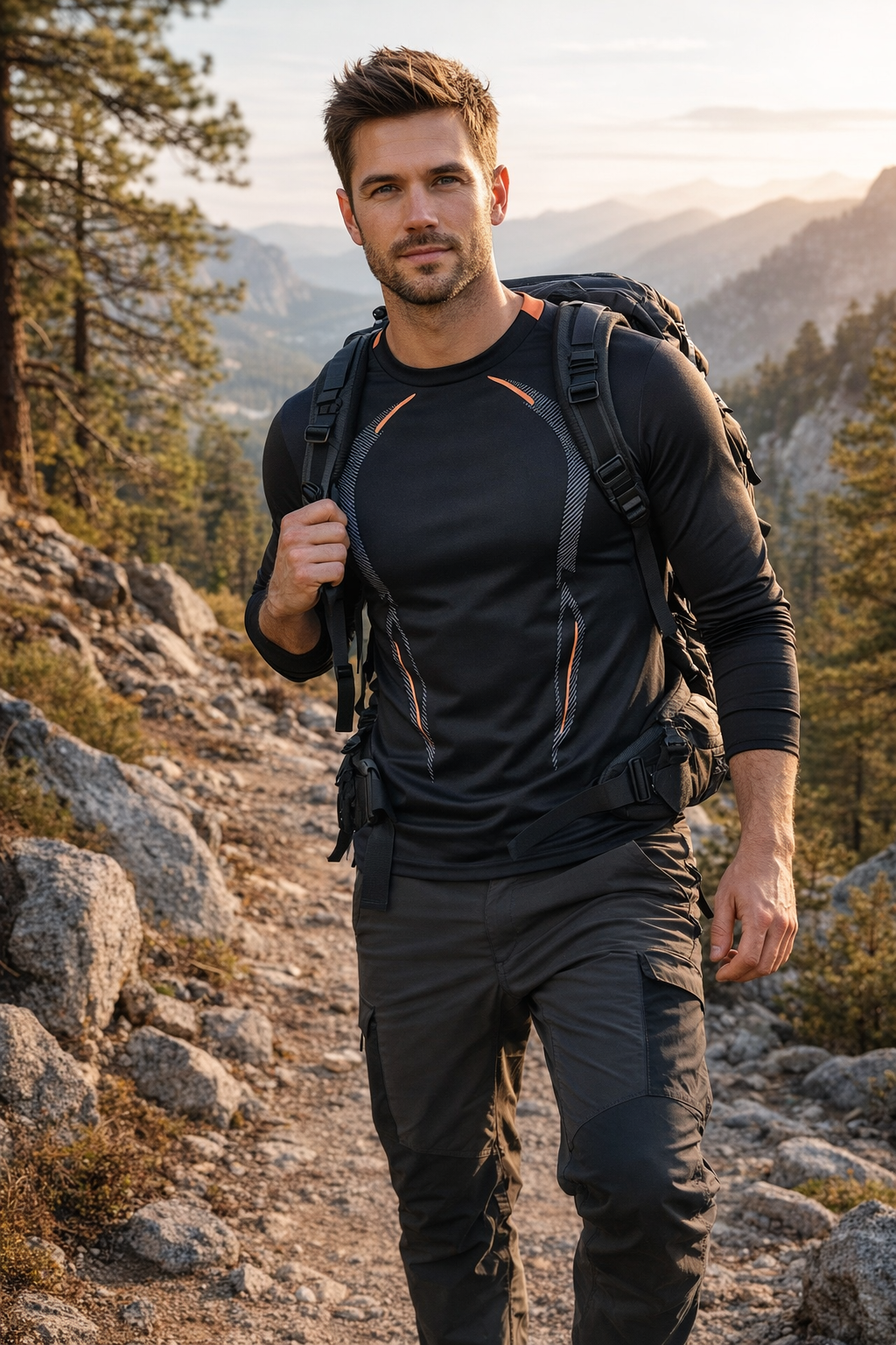 Men’s Breathable Long Sleeve Outdoor T Shirt – Lightweight Trail Layer