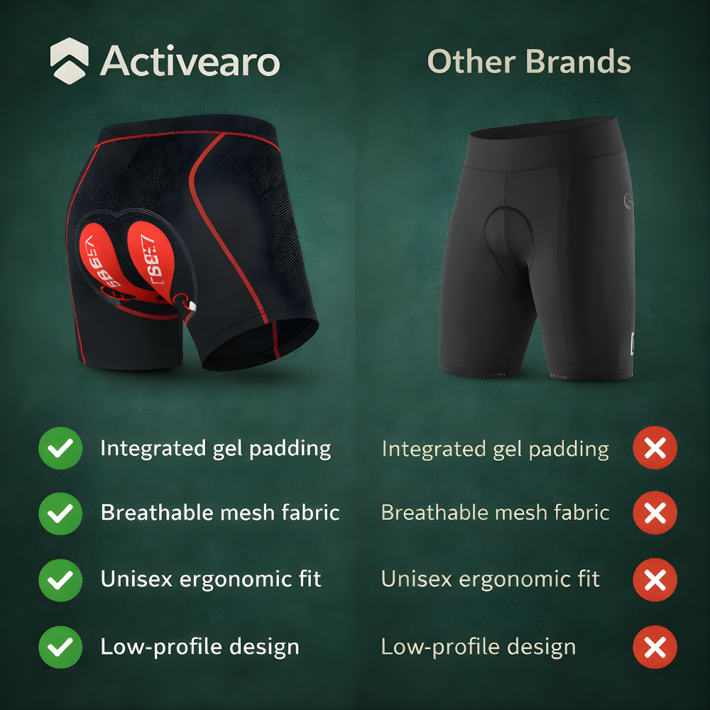 Padded Breathable Cycling Undershorts – Gel Support Base Layer