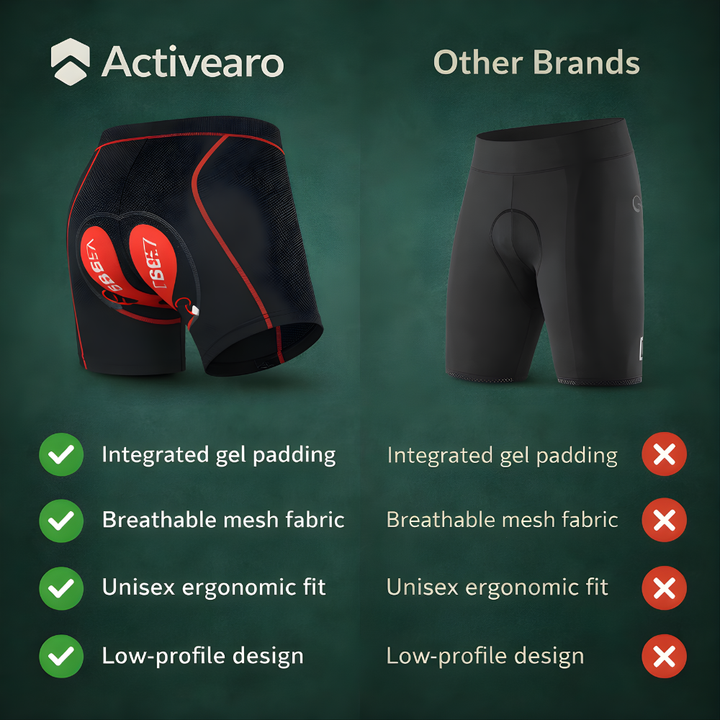 Padded Breathable Cycling Undershorts – Gel Support Base Layer