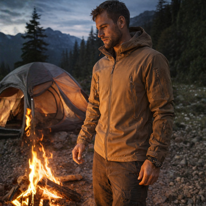 Waterproof Softshell Outdoor Jacket – Hooded Protection for All Conditions