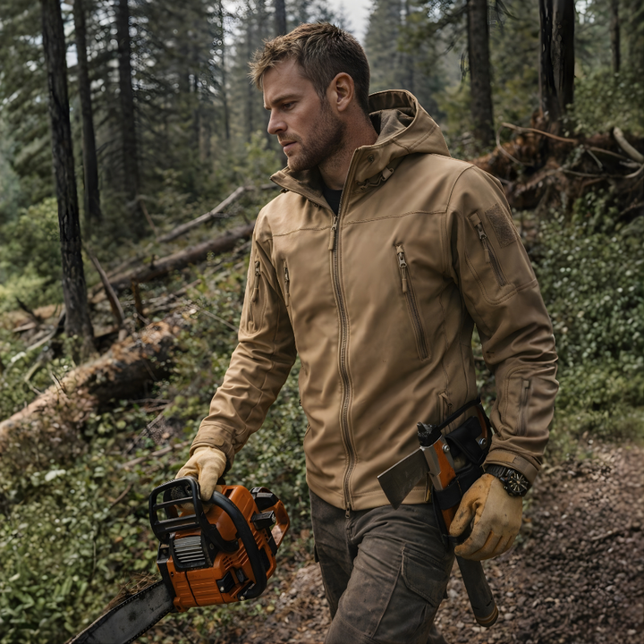 Waterproof Softshell Outdoor Jacket – Hooded Protection for All Conditions