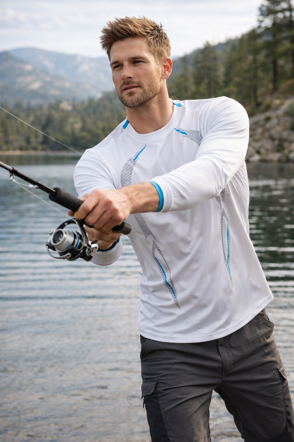 Men’s Breathable Long Sleeve Outdoor T Shirt – Lightweight Trail Layer