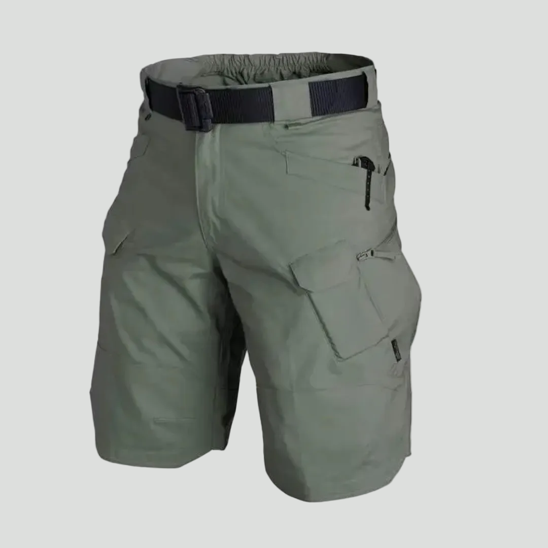 Men’s Outdoor Cargo Shorts – Elastic Waist Design with 6 Pockets