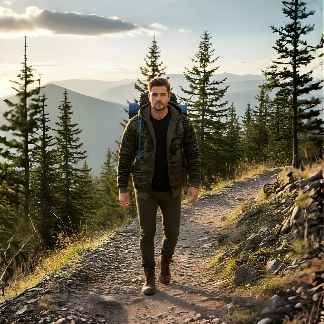 Men’s Camouflage Outdoor Hoodie with Fleece Lining