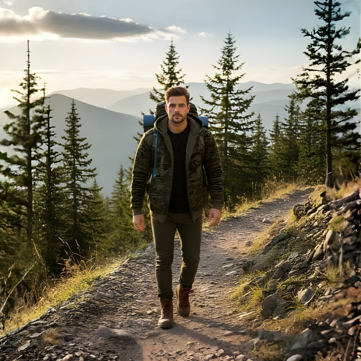 Men’s Camouflage Outdoor Hoodie with Fleece Lining