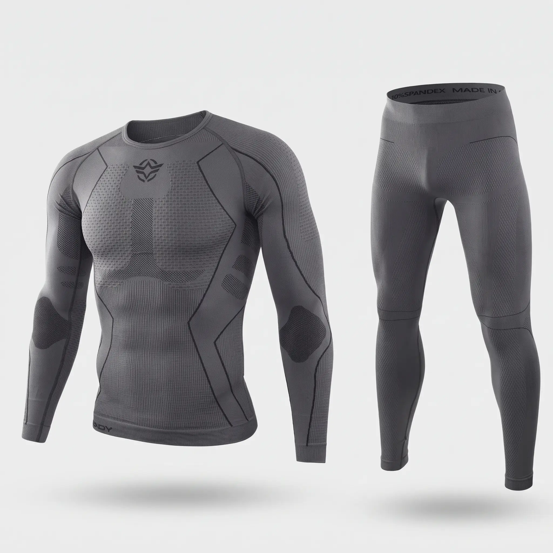 Men's thermal long johns set in gray