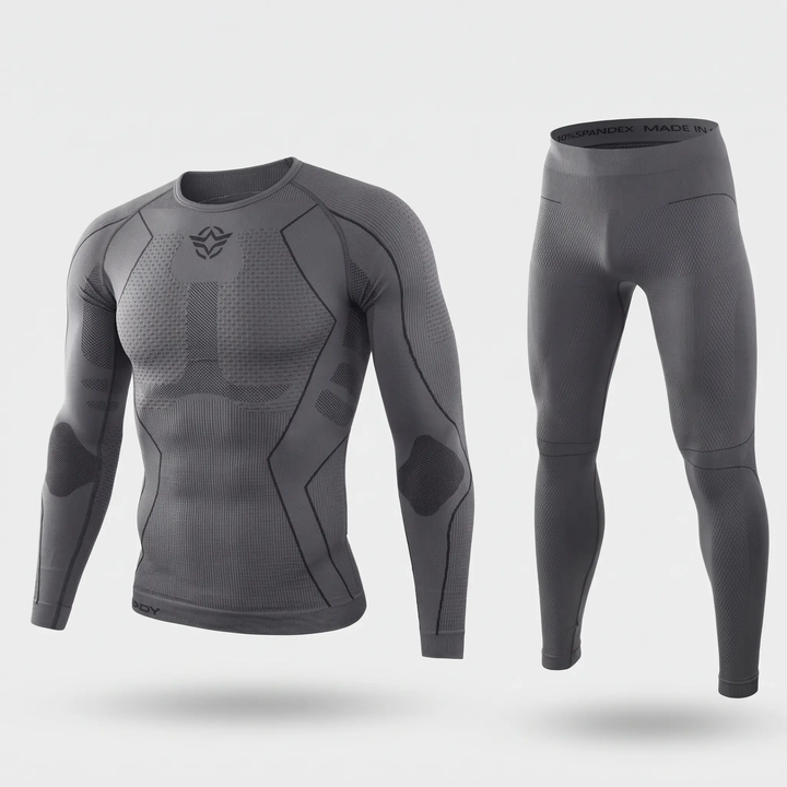 Men's thermal long johns set in gray