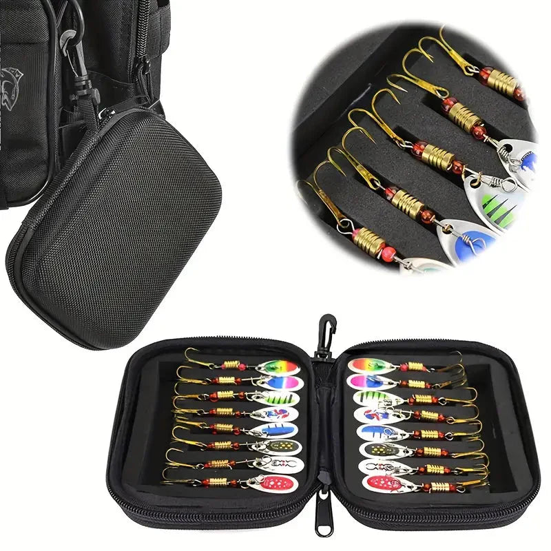16-Piece Spinner Fishing Lure Set – Versatile Hard Baits for Predator Fishing