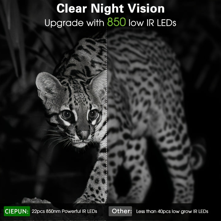 4K 32MP Trail Camera – Motion Detection & Low-Glow Night Vision