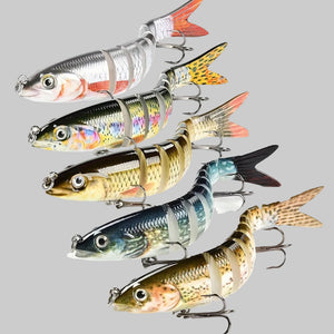 Multi-Jointed Slow-Sinking Swimbait – 4 in Fishing Lure for Bass Trout and Crappie