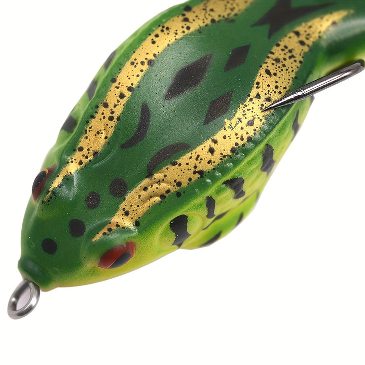 Surface Frog Fishing Lure Set with Rotating Tail – Floating Topwater Bait